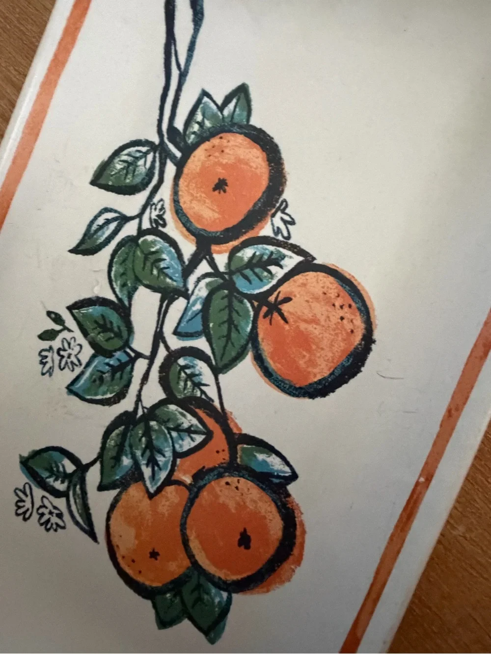 Orange Fruit Melamine Serving Tray - Threshold